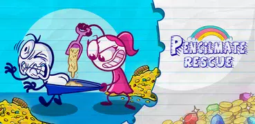 Pencil Boy -Pencilmation: Pull The Pin, save girl
