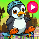 Cute Penguin Skateboard APK