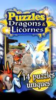 Puzzles Dragons & Licornes HD Affiche