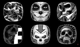 Skulls theme الملصق