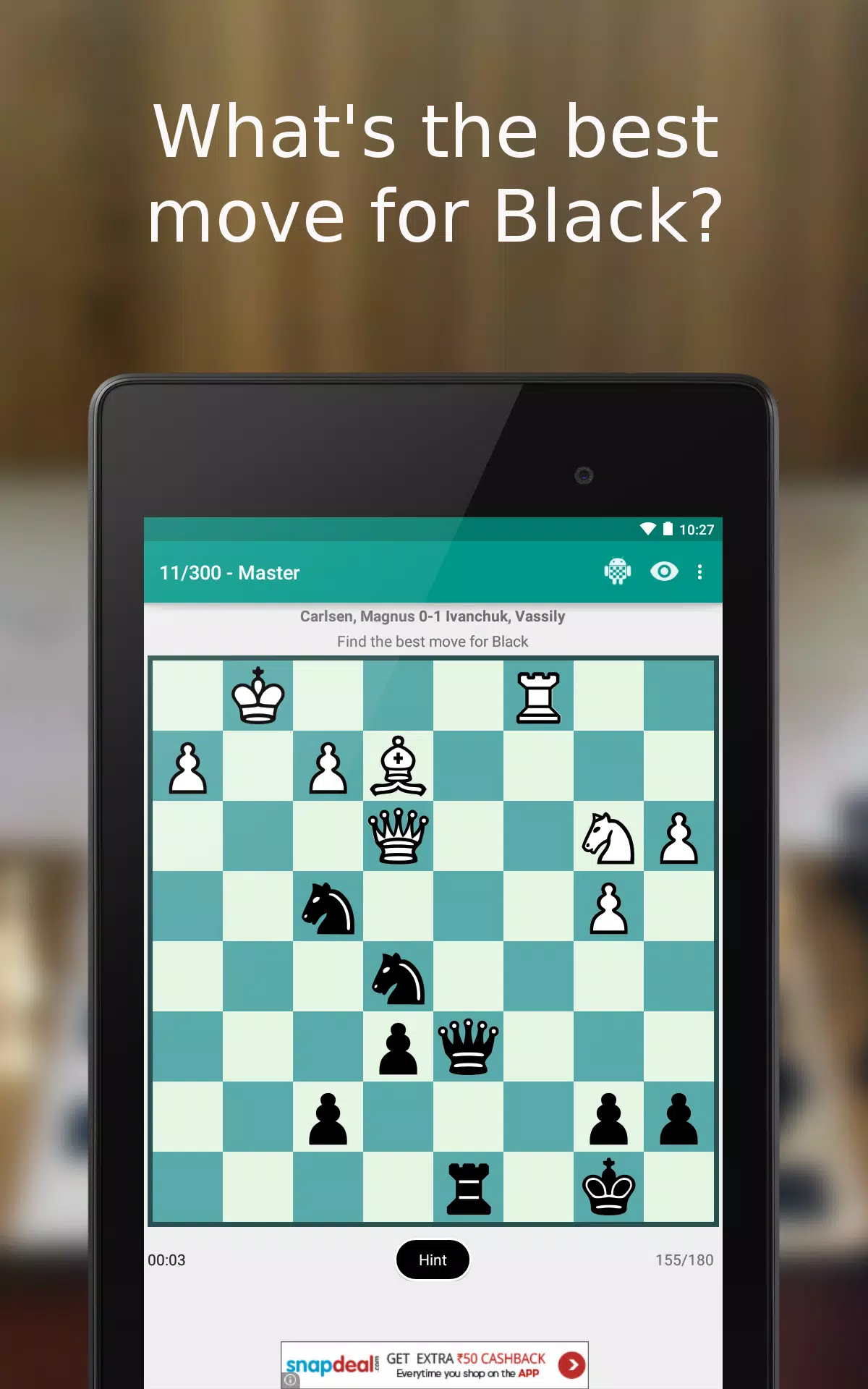 iChess - chess tactics program on Android - Large View