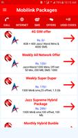 All Mobilink Packages : Jazz + Warid Plakat