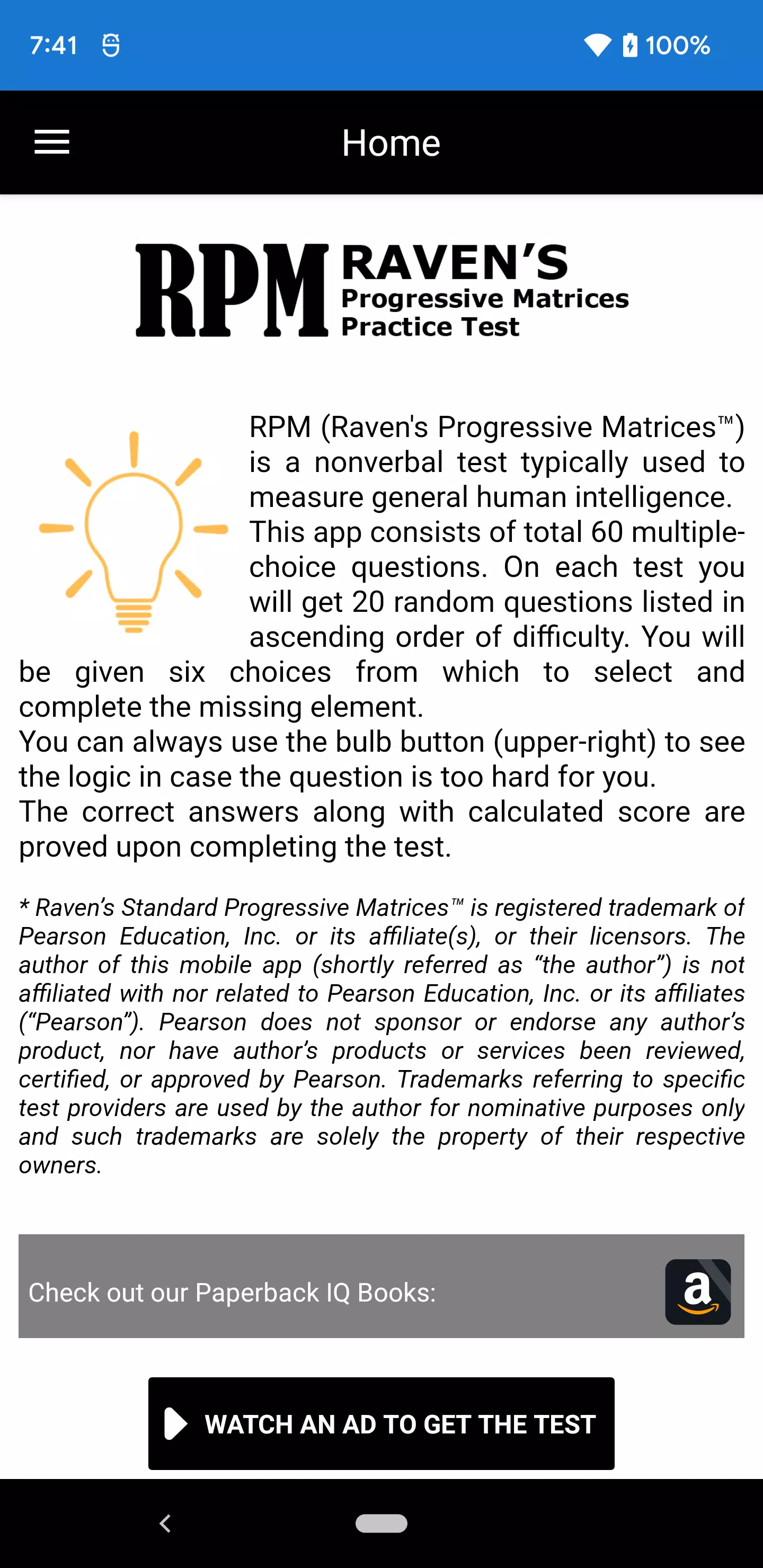 RPM Practice IQ and Brain Test by Perfect Consulting B.V.