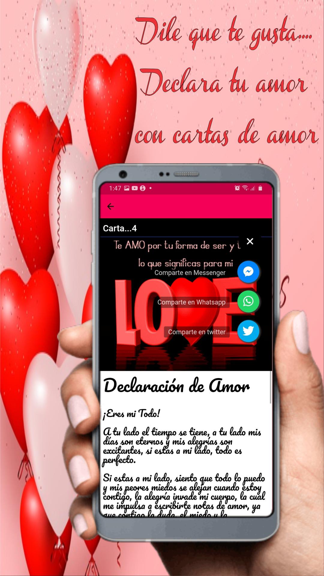 cartas romanticas para enamorar APK pour Android Télécharger