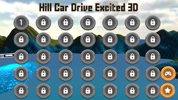 Hill Auto fahren Excited 3D Plakat