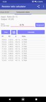 Resistor ratio calculator capture d'écran 2