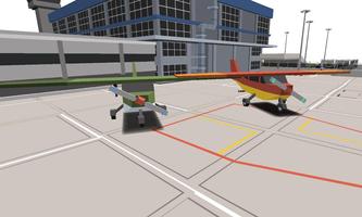 Blocky Airplane Airport Park poster
