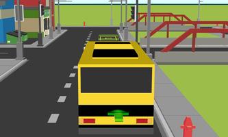 blocky city school bus parker اسکرین شاٹ 1