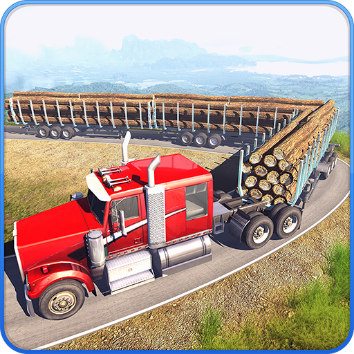 Long Trailer Truck Wood Cargo 