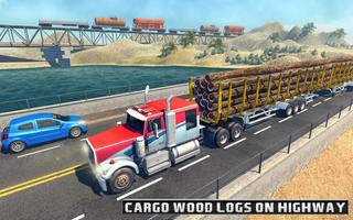 Long Trailer Truck Wood Cargo Ekran Görüntüsü 1