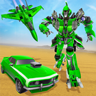 US Army Robot Transforming Jet Car Tank War icono