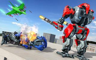 US Army Robot Transforming Jet Car Tank War captura de pantalla 3