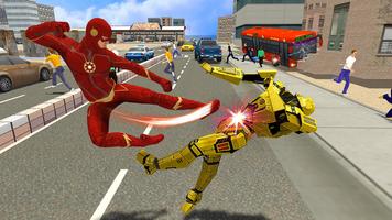 Flying Flash Light Speed Super Hero Games screenshot 1