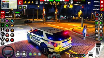 US Cop Car Chase Games Sim 3d ポスター