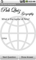Pub Quiz Geography poster