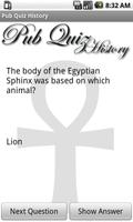Pub Quiz History poster