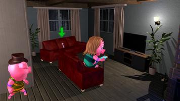 Piggy Family 3 : Scary Neighbor Obby House Escape captura de pantalla 2