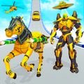 Ramp Car Robot Transform Horse Robot Games 2021