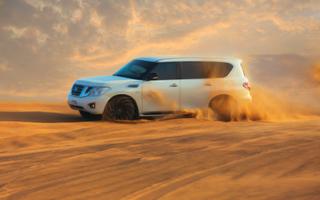 Crazy Drifting desert Jeep 3D Affiche