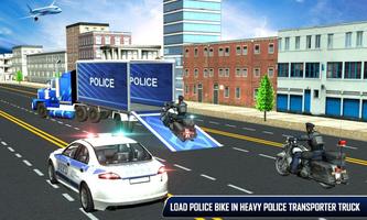 Police Plane Moto Transporter Cartaz