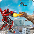 power Robot vs Dinosaur war 3D icon