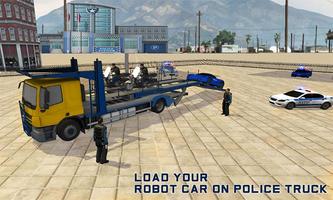 Robot Car Transporter - Transformateur de police Affiche