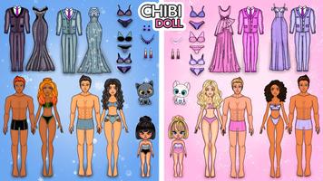 Chibi Doll Dress Up DIY Games ảnh chụp màn hình 1