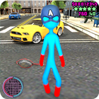 Captain Stickman Hero Crime icon