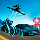 Light Bike Stunt Transform Car Driving Sim 2019 ไอคอน