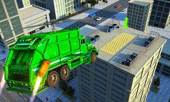 Flying Garbage Truck Simulator Affiche