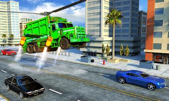 Flying Garbage Truck Simulator تصوير الشاشة 1