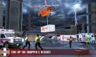 simulateur de conduite sauvetage ville Ambulance Affiche