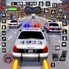 poursuite voiture: jeux police icône