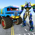 Grand Police Monster Truck Transforming Robot Game