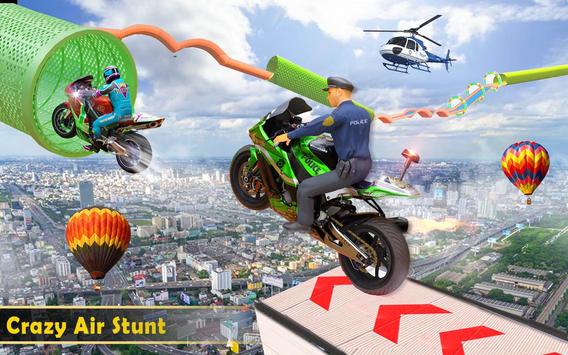 Police Bike Mega Ramp Impossible Bike Stunt Games 截图 8