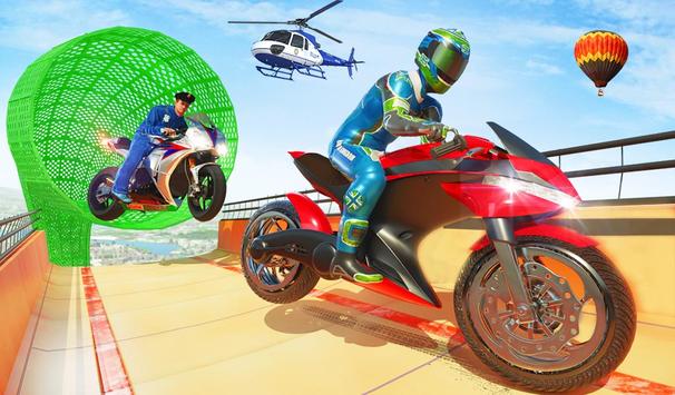 Police Bike Mega Ramp Impossible Bike Stunt Games 截图 9