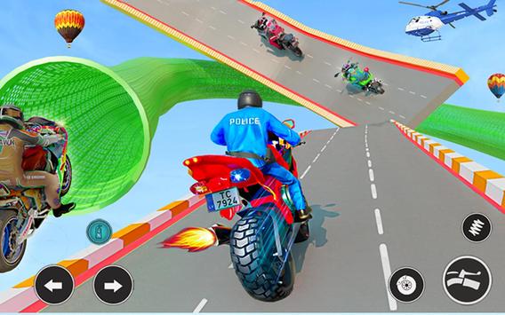 Police Bike Mega Ramp Impossible Bike Stunt Games 截图 6