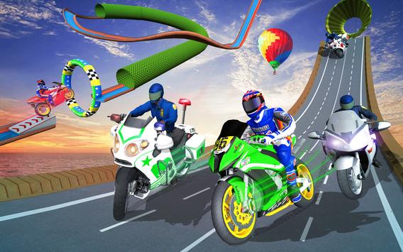 Police Bike Mega Ramp Impossible Bike Stunt Games 截图 11