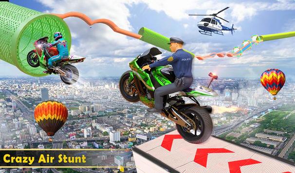 Police Bike Mega Ramp Impossible Bike Stunt Games 截图 14