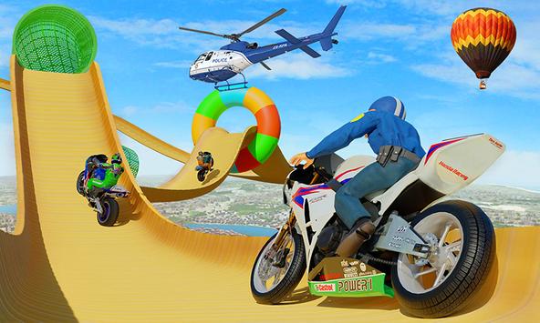 Police Bike Mega Ramp Impossible Bike Stunt Games 截图 1