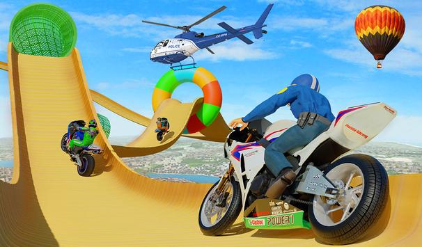 Police Bike Mega Ramp Impossible Bike Stunt Games 截图 13