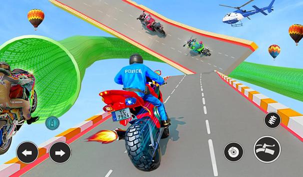 Police Bike Mega Ramp Impossible Bike Stunt Games 截图 12