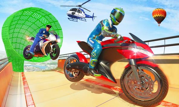 Police Bike Mega Ramp Impossible Bike Stunt Games 截图 4
