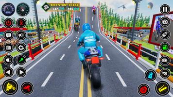 Police bike Stunt Bike Racing screenshot 2