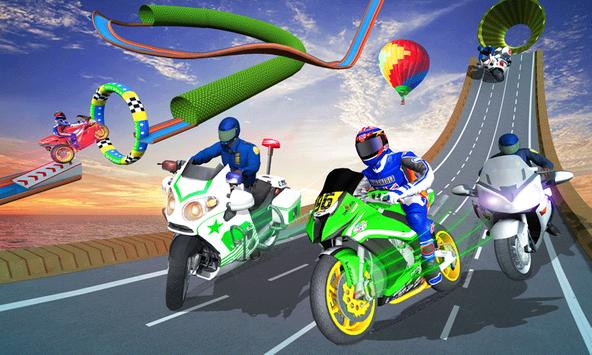 Police Bike Mega Ramp Impossible Bike Stunt Games 截图 5