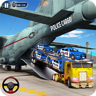 Police Car Transport Truck أيقونة