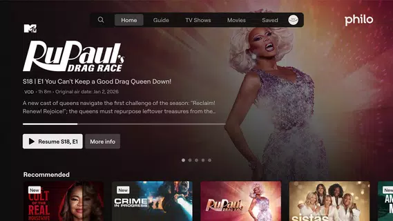 Philo: Shows, Movies, Live TV.