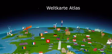Weltkarte Atlas 2025
