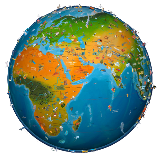 Weltkarte Atlas 2023