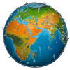 Weltkarte Atlas Zeichen